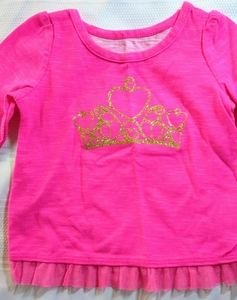 Girl's Size 3 Months | Crown Long Sleeve Top